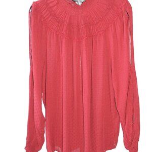0X Maurices Split Sleeve Red Top